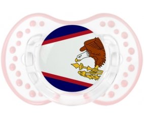 Drapeau Samoa américaines Sucete LOVI Dynamic Retro-blanc-rose-tendre classique