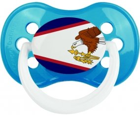 Drapeau Samoa américaines Sucete Anatomique Cyan classique
