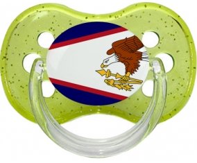 Drapeau Samoa américaines Sucete Cerise Vert à paillette