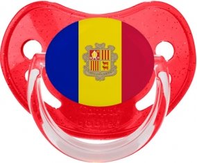 Drapeau Andorre Sucete Physiologique Rouge à paillette