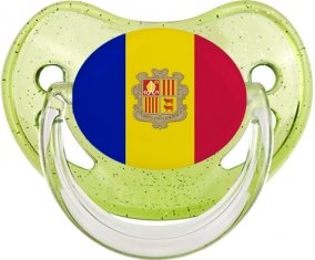 Drapeau Andorre Sucete Physiologique Vert à paillette