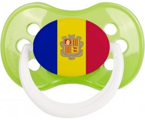 Drapeau Andorre Sucette Anatomique Vert classique