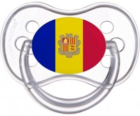 Drapeau Andorre Sucette Anatomique Transparente classique