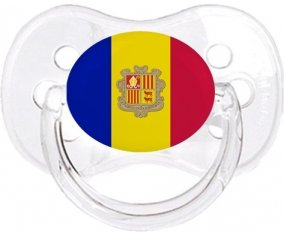 Drapeau Andorre Sucette Cerise Transparent classique