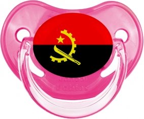 Drapeau Angola Sucette Physiologique Rose classique