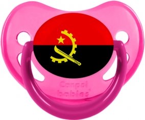 Drapeau Angola Sucette Physiologique Rose phosphorescente
