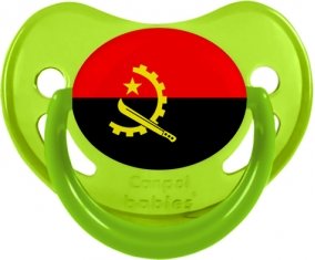 Drapeau Angola Sucette Physiologique Vert phosphorescente