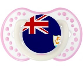 Drapeau Anguilla Sucette LOVI Dynamic Blanc-rose phosphorescente