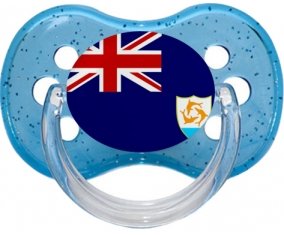 Drapeau Anguilla Tétine Cerise Bleu à paillette
