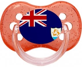 Drapeau Anguilla Tétine Cerise Rouge à paillette