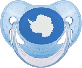 Drapeau Antarctique Tétine Physiologique Bleue à paillette