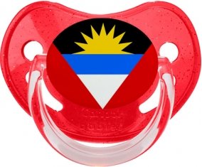 Drapeau Antigua-et-Barbuda Sucete Physiologique Rouge à paillette