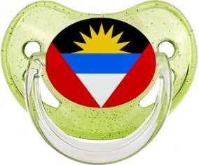 Drapeau Antigua-et-Barbuda Sucete Physiologique Vert à paillette