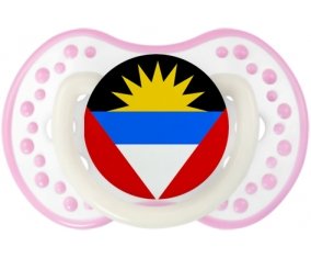 Drapeau Antigua-et-Barbuda Tétine LOVI Dynamic Blanc-rose phosphorescente
