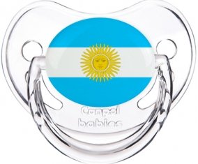 Drapeau Argentine Sucette Physiologique Transparent classique