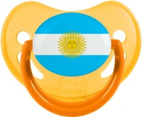 Drapeau Argentine Sucette Physiologique Jaune phosphorescente