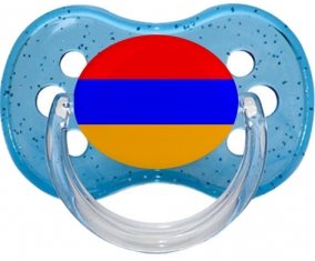 Drapeau Arménie Tétine Cerise Bleu à paillette
