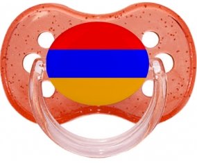 Drapeau Arménie Tétine Cerise Rouge à paillette