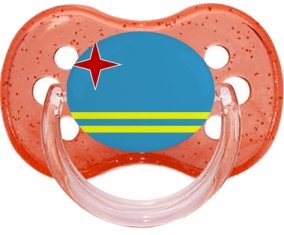 Drapeau Aruba Sucete Cerise Rouge à paillette