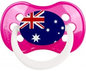 Drapeau Australie Sucette Anatomique Rose foncé classique