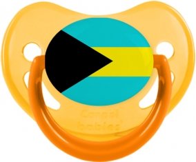 Drapeau Bahamas Tétine Physiologique Jaune phosphorescente