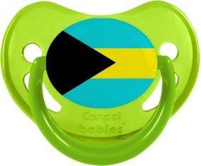 Drapeau Bahamas Tétine Physiologique Vert phosphorescente