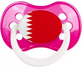 Drapeau Bahreïn Sucette Anatomique Rose foncé classique