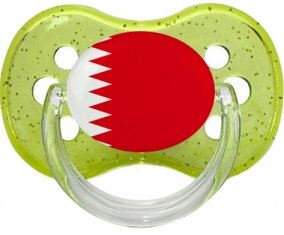 Drapeau Bahreïn Sucette Cerise Vert à paillette