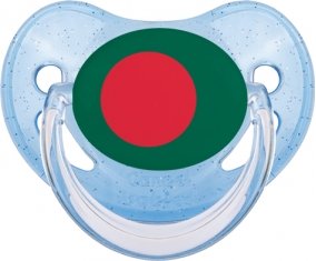 Drapeau Bangladesh Sucette Physiologique Bleue à paillette