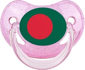 Drapeau Bangladesh Sucette Physiologique Rose à paillette