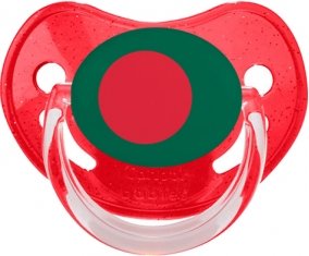 Drapeau Bangladesh Sucette Physiologique Rouge à paillette