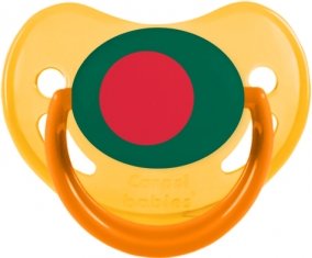 Drapeau Bangladesh Sucette Physiologique Jaune phosphorescente