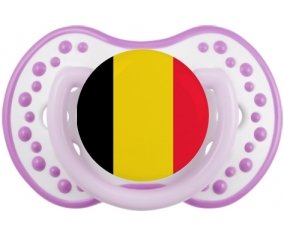 Drapeau Belgique Tétine LOVI Dynamic Blanc-mauve classique