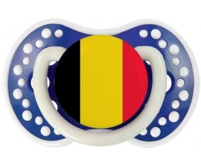 Drapeau Belgique Tétine LOVI Dynamic Bleu-marine phosphorescente