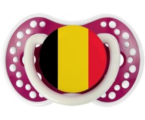 Drapeau Belgique Tétine LOVI Dynamic Fuchsia phosphorescente