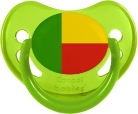 Drapeau Bénin Sucette Physiologique Vert phosphorescente