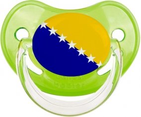 Drapeau Bosnie Herzégovine Tétine Physiologique Vert classique