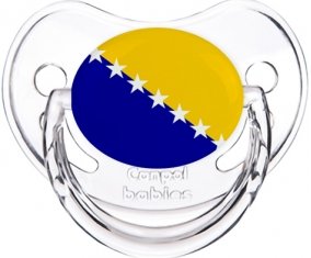 Drapeau Bosnie Herzégovine Tétine Physiologique Transparent classique