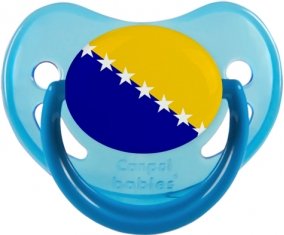 Drapeau Bosnie Herzégovine Tétine Physiologique Bleue phosphorescente