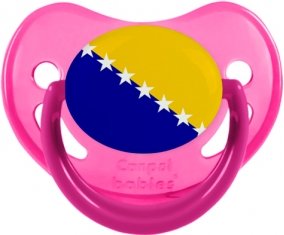 Drapeau Bosnie Herzégovine Tétine Physiologique Rose phosphorescente