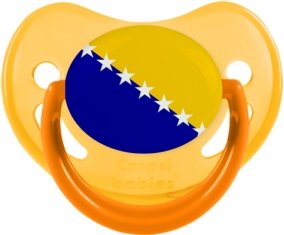 Drapeau Bosnie Herzégovine Tétine Physiologique Jaune phosphorescente