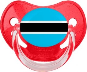 Drapeau Bostwana Sucete Physiologique Rouge à paillette