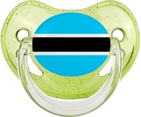 Drapeau Bostwana Sucete Physiologique Vert à paillette
