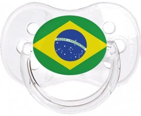 Drapeau Brésil Tétine Cerise Transparent classique