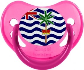 Drapeau Territoire britannique de l'océan Indien Tétine Physiologique Rose phosphorescente