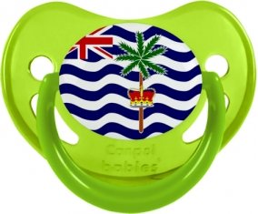 Drapeau Territoire britannique de l'océan Indien Tétine Physiologique Vert phosphorescente