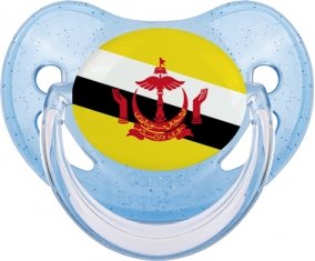 Drapeau Brunei Darussalam Sucete Physiologique Bleue à paillette