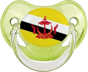 Drapeau Brunei Darussalam Sucete Physiologique Vert à paillette