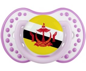 Drapeau Brunei Darussalam Tétine LOVI Dynamic Blanc-mauve classique