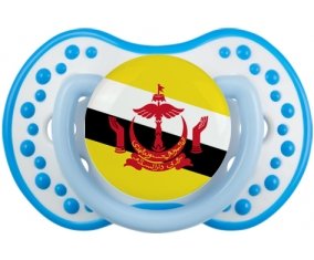 Drapeau Brunei Darussalam Tétine LOVI Dynamic Blanc-bleu phosphorescente